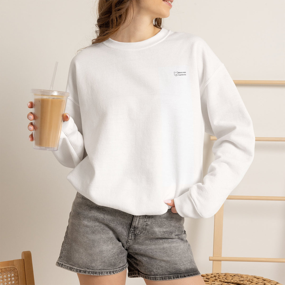 Mama, was machst du? – Sweatshirt mit Hundemotiv