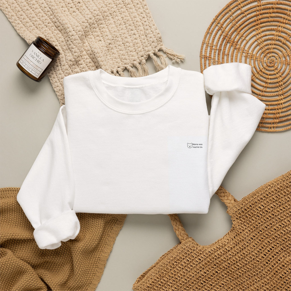 Mama, was machst du? – Sweatshirt mit Hundemotiv