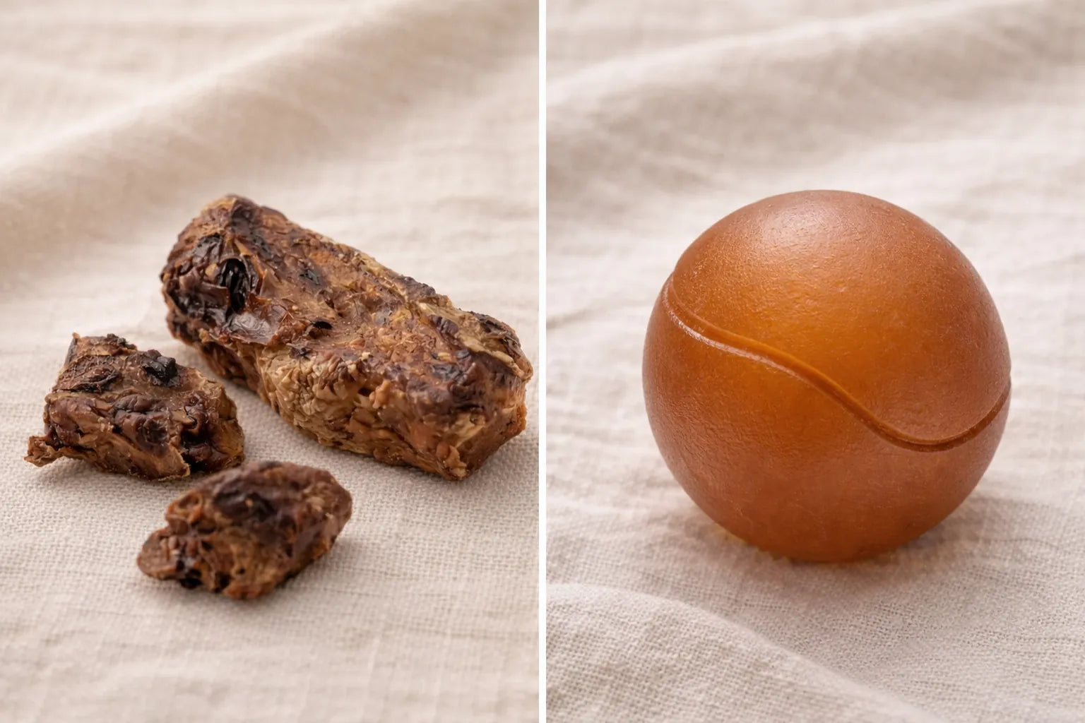 Snackball aus Naturkautschuk und luftgetrocknete Rinderlunge für Hunde – natürliche Zutaten und langlebiges Beschäftigungsspielzeug im Detail