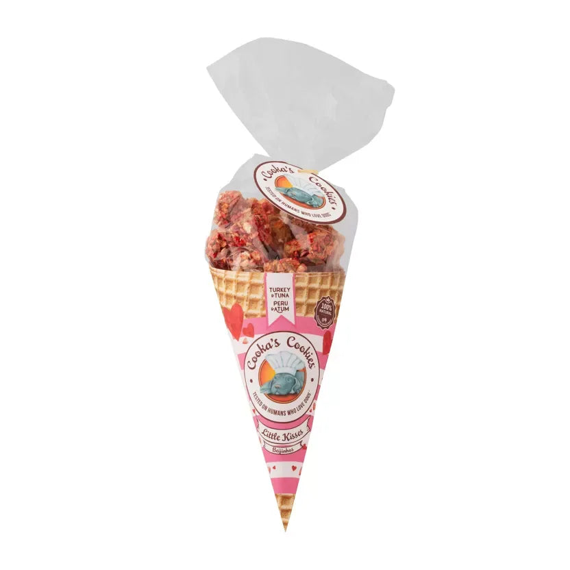 Little Tuna & Turkey Kisses Hundesnack in der Verpackung, 50 g